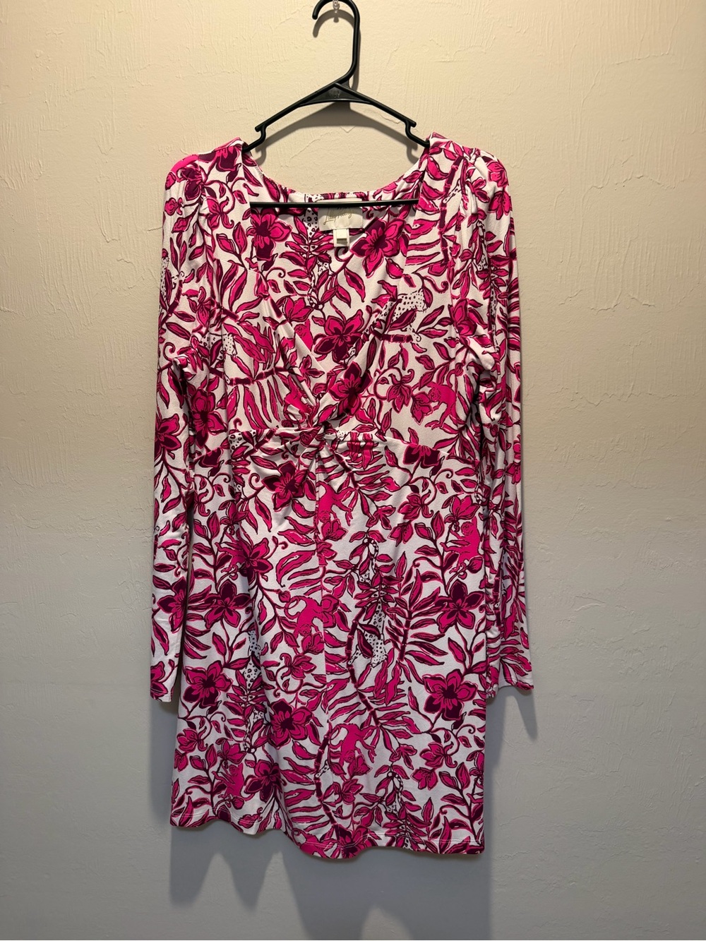 💖EUC Lilly Pulitzer Pink Floral V-Neck Long Sleeve Romper 💖